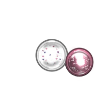 a pair of glasses with a pink flower in the middle