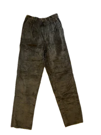 a pair of brown pants on a black background