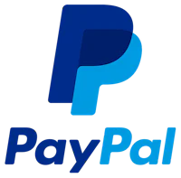 the paypal logo on a black background