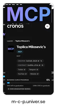 a screen with the words mcp crono's mc punk universe