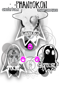 a set of stickers with the words phantokon