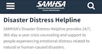 samsha disaster distress helpline screenshot