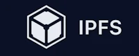 the ipfs logo on a dark background