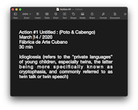 a black screen with text on it