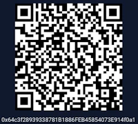 a black and white qr code on a dark background