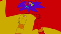 a cartoon drawing of a worm and a snake