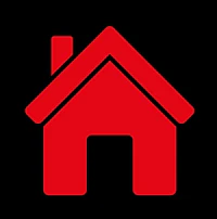 a black and white logo with the word home on it