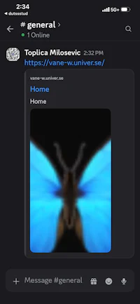 a blue butterfly on the screen of a phone