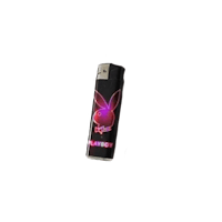 a black lighter with an image of a bunny