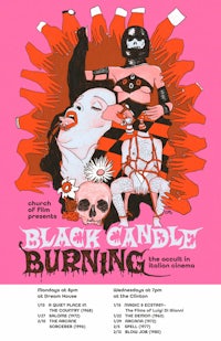 a poster for black candle burning