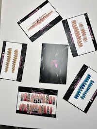 a set of cards with different designs on them