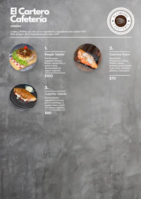 el cartero cafeteria menu