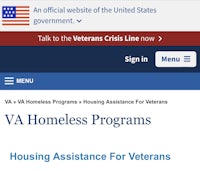 veterans crisis - screenshot