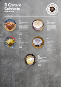 el cartero cafeteria infographic