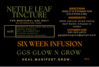 nettle leaf tincture six week gs glow n grow