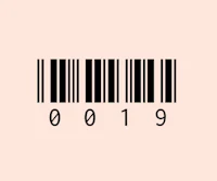 a barcode on a pink background