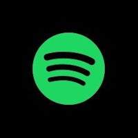 the spotify logo on a black background