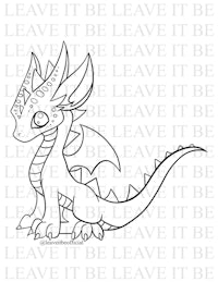 a black and white drawing of a dragon