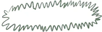 a drawing of a green wavy line on a white background