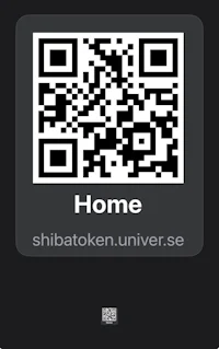 a black screen with a qr code that says home