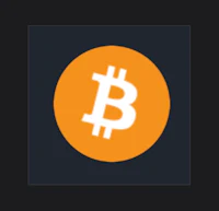 a bitcoin icon on a black background