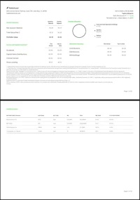 a white page with a green background and green numbers