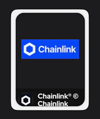 chainlink logo on a black background