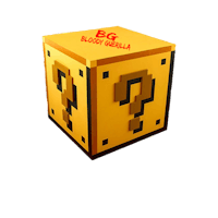 a yellow cube with a question mark on it
