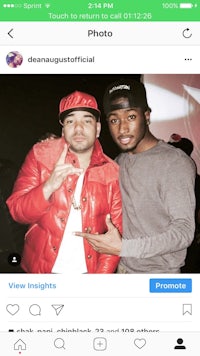 two men standing next to each other on an instagram