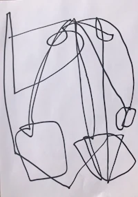 a black and white drawing of an object