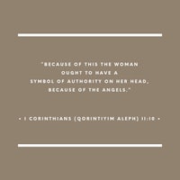 the quote, because of this this woman ought to have a symbol of authority on her head