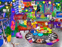 a room with a lot of different things in it