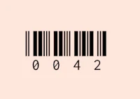 a barcode on a pink background