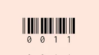 a barcode on a pink background