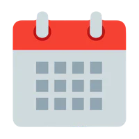 a calendar icon on a black background