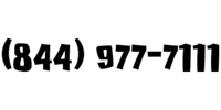 a black background with a white phone number