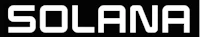 the logo for solana on a black background