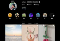 a screenshot of the instagram app on a black screen