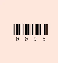 a barcode on a pink background