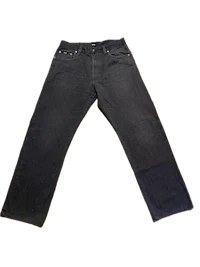 a pair of black jeans on a black background