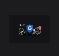 a google logo with a map and other icons