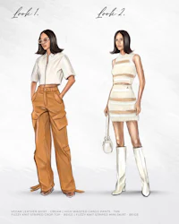 kim kardashian and kourtney kardashian fashion sketches