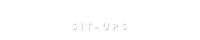 a black background with the word sit ups written on it
