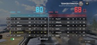 a screenshot of a game with a scoreboard