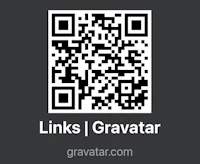 linksgravatar qr code on a black background