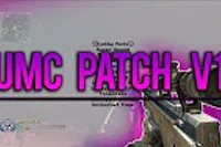 a pink screen with the words umc patch v1