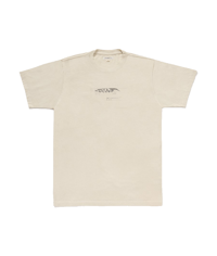 a white t - shirt with a black logo on it