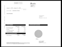 a document with a black background and a white circle