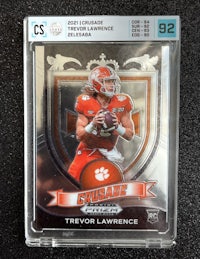 a clemson football card with a clemson logo on it