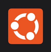 the ubuntu logo on a black background